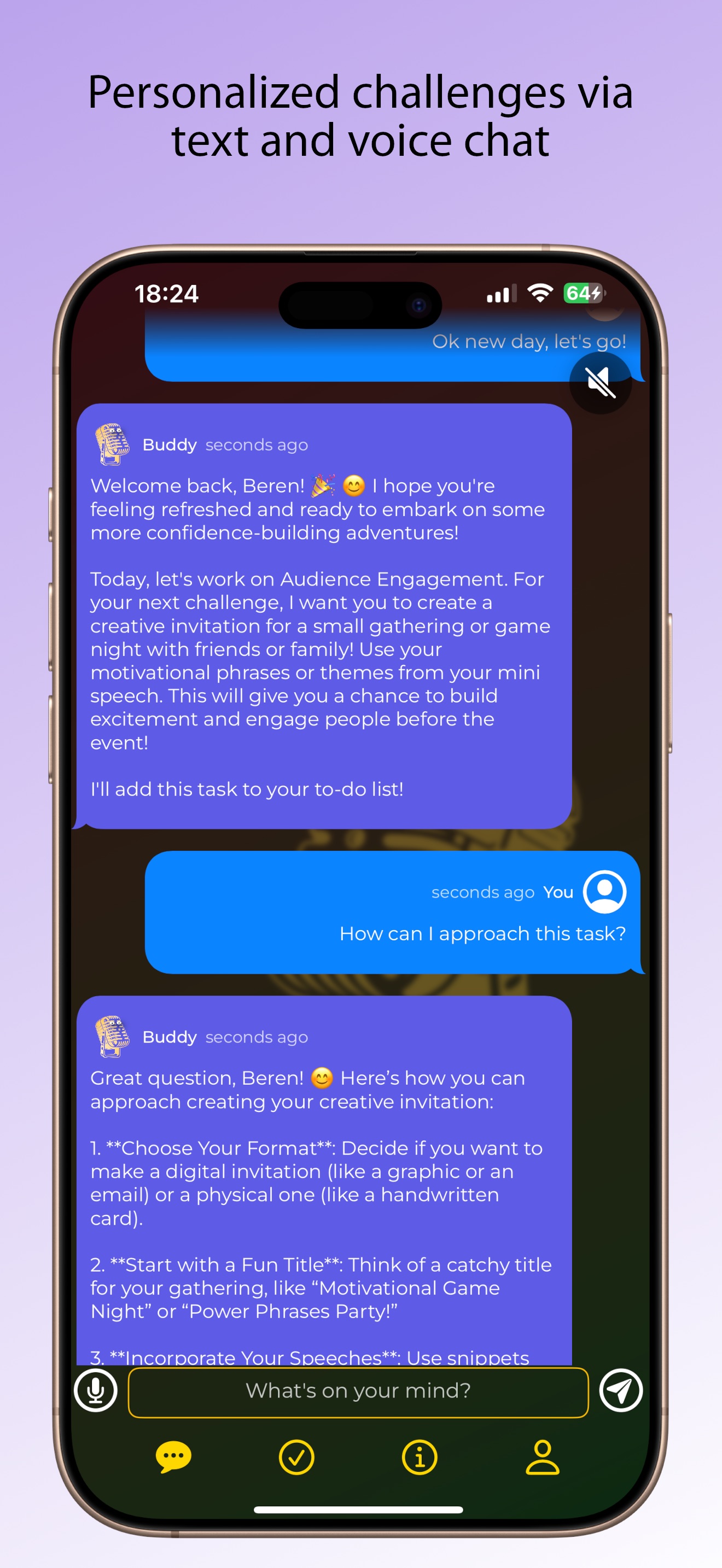 Stage Fright Buddy app screenshot